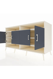 Kronos Konsol 6 Raflı 4 Kapaklı 176x59x99 Aytaşı-Antrasit/Çam