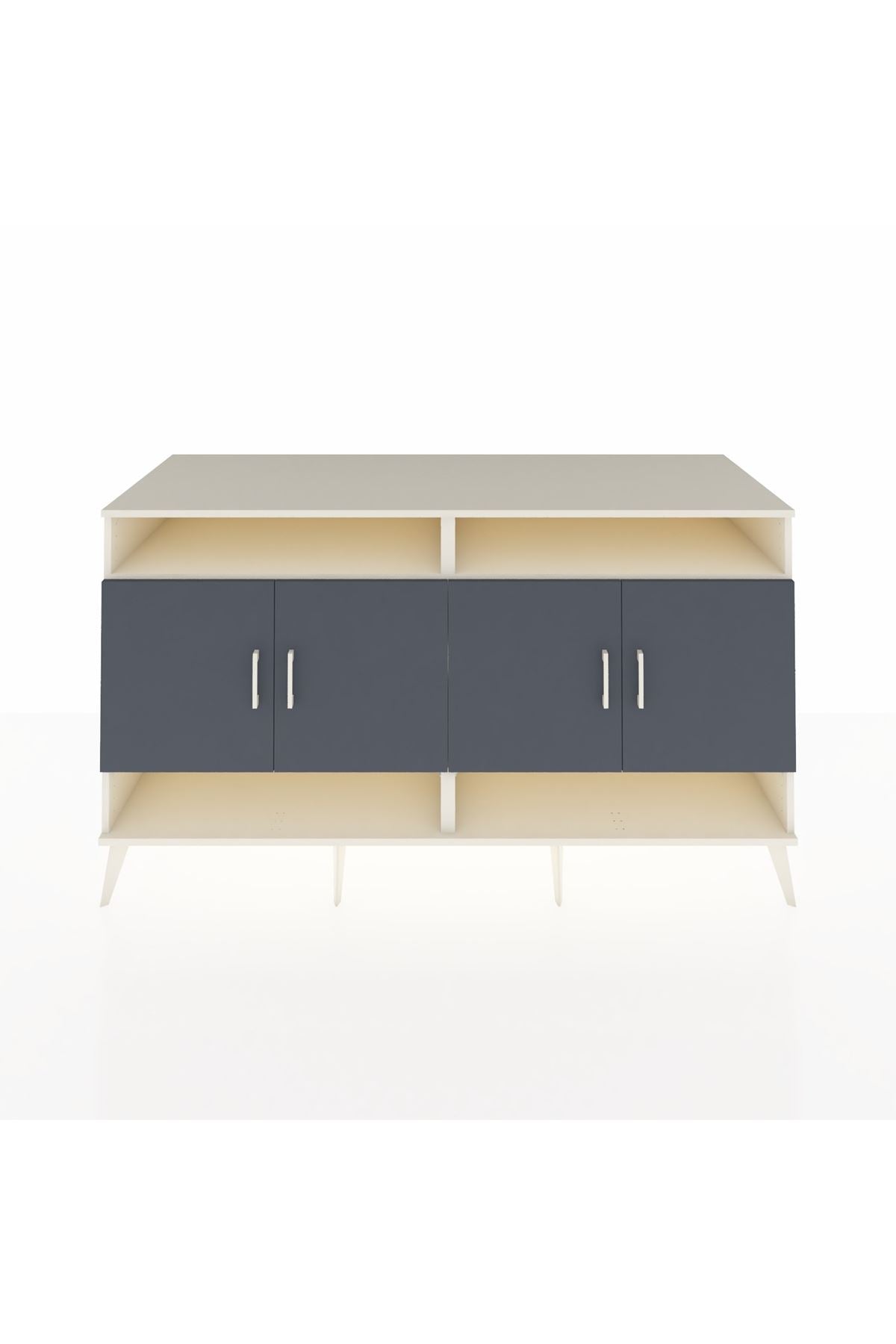 Kronos Konsol 6 Raflı 4 Kapaklı 176x59x99 Aytaşı-Antrasit