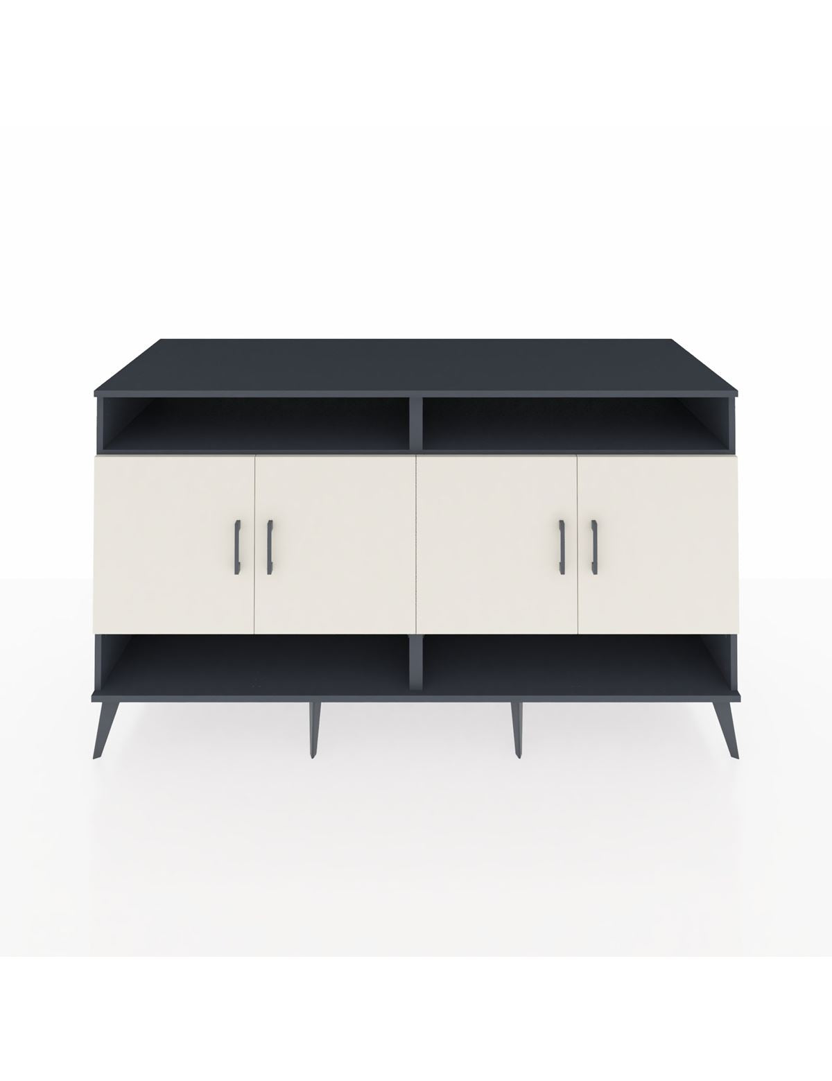 Kronos Konsol 6 Raflı 4 Kapaklı 176x59x99 Antrasit-Aytaşı