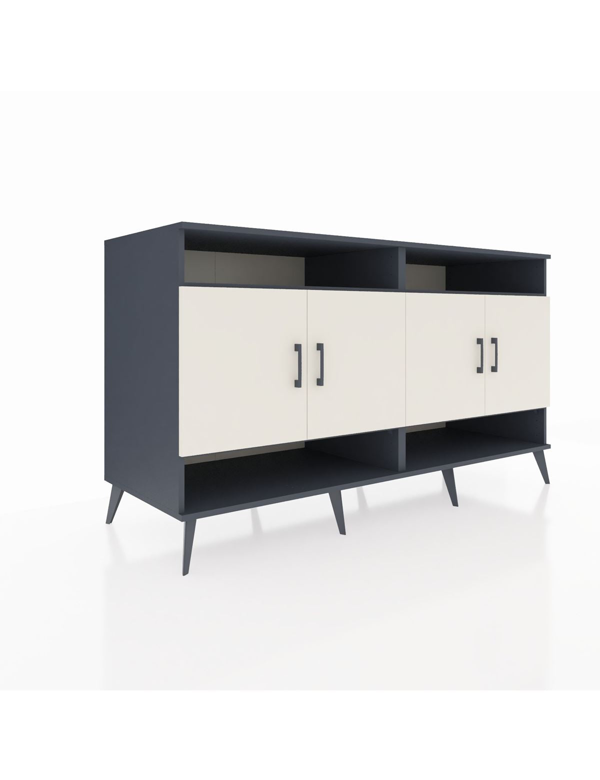 Kronos Konsol 6 Raflı 4 Kapaklı 176x59x99 Antrasit-Aytaşı