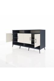 Kronos Konsol 6 Raflı 4 Kapaklı 176x59x99 Antrasit-Aytaşı