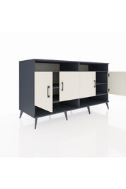 Kronos Konsol 6 Raflı 4 Kapaklı 176x59x99 Antrasit-Aytaşı