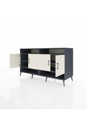 Kronos Konsol 6 Raflı 4 Kapaklı 176x59x99 Antrasit-Aytaşı/Antrasit