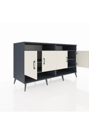 Kronos Konsol 6 Raflı 4 Kapaklı 176x59x99 Antrasit-Aytaşı/Antrasit