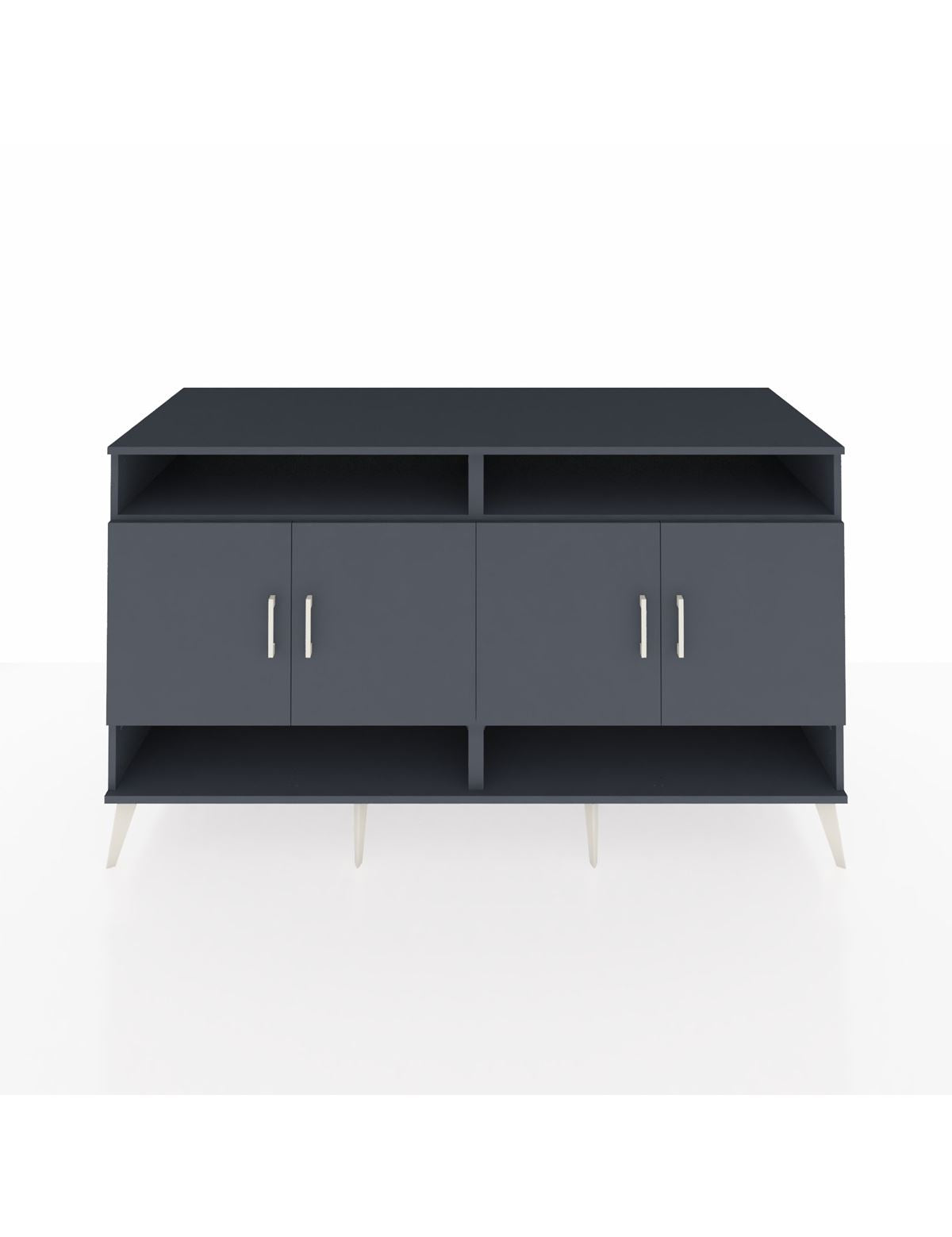 Kronos Konsol 6 Raflı 4 Kapaklı 176x59x99 Antrasit-Antrasit