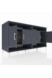 Kronos Konsol 6 Raflı 4 Kapaklı 176x59x99 Antrasit-Antrasit