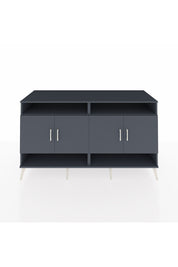 Kronos Konsol 6 Raflı 4 Kapaklı 176x59x99 Antrasit-Antrasit/Çam