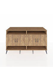 Kronos Konsol 6 Raflı 4 Kapaklı 176x59x99 Çam-Çam/Antrasit