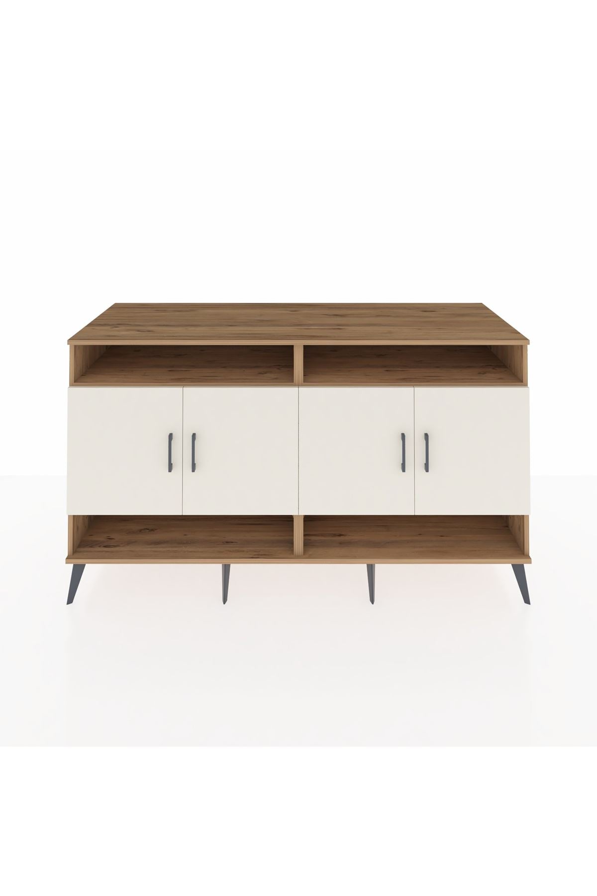 Kronos Konsol 6 Raflı 4 Kapaklı 176x59x99 Çam-Aytaşı