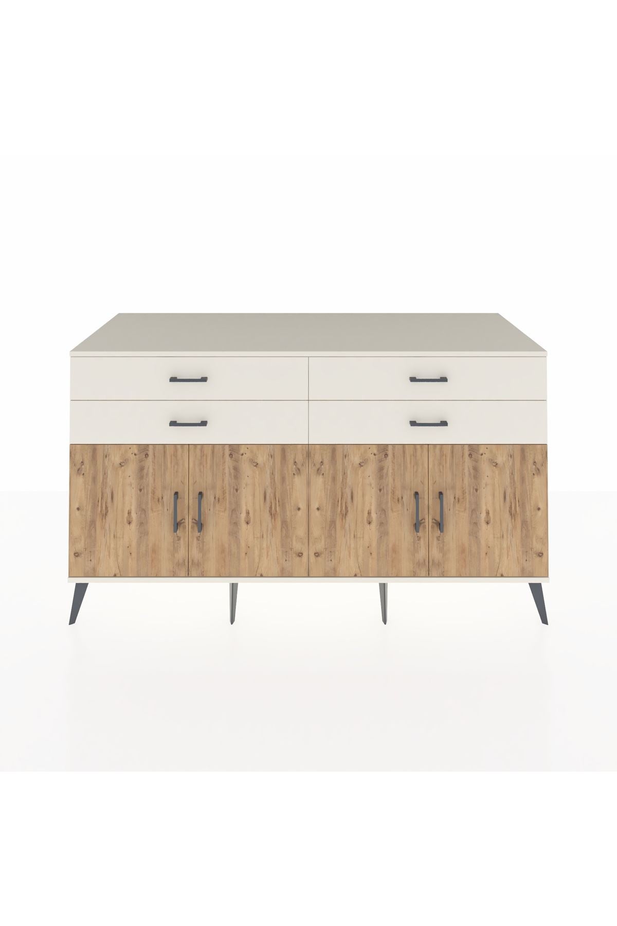 Kronos Konsol 2 Raflı 4 Çekmeceli 8 Kapaklı 176x59x99 Aytaşı-Çam/Aytaşı