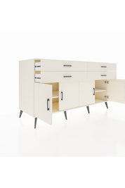 Kronos Konsol 2 Raflı 4 Çekmeceli 8 Kapaklı 176x59x99 Aytaşı-Aytaşı