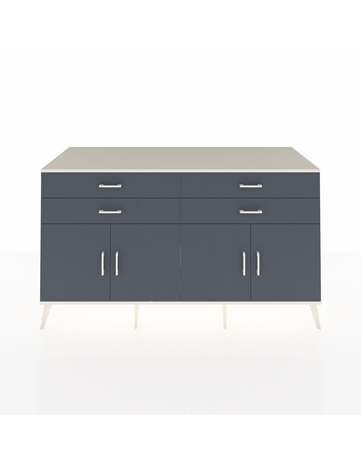 Kronos Konsol 2 Raflı 4 Çekmeceli 8 Kapaklı 176x59x99 Aytaşı-Antrasit