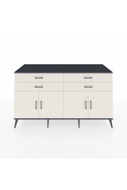 Kronos Konsol 2 Raflı 4 Çekmeceli 8 Kapaklı 176x59x99 Antrasit-Aytaşı