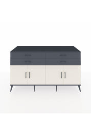 Kronos Konsol 2 Raflı 4 Çekmeceli 8 Kapaklı 176x59x99 Antrasit-Aytaşı/Antrasit