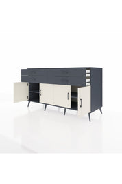 Kronos Konsol 2 Raflı 4 Çekmeceli 8 Kapaklı 176x59x99 Antrasit-Aytaşı/Antrasit