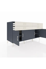 Kronos Konsol 2 Raflı 4 Çekmeceli 8 Kapaklı 176x59x99 Antrasit-Antrasit/Aytaşı