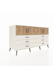 Kronos Konsol 2 Raflı 6 Çekmeceli 4 Kapaklı 176x59x99 Aytaşı-Çam/Aytaşı