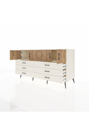 Kronos Konsol 2 Raflı 6 Çekmeceli 4 Kapaklı 176x59x99 Aytaşı-Çam/Aytaşı