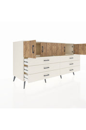 Kronos Konsol 2 Raflı 6 Çekmeceli 4 Kapaklı 176x59x99 Aytaşı-Çam/Aytaşı