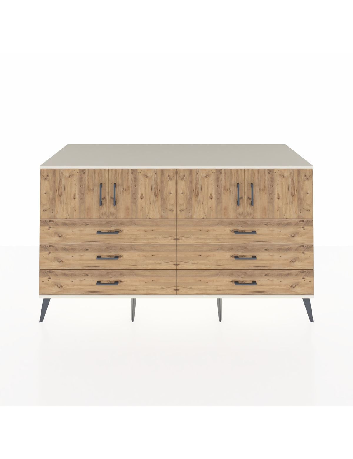 Kronos Konsol 2 Raflı 6 Çekmeceli 4 Kapaklı 176x59x99 Aytaşı-Çam