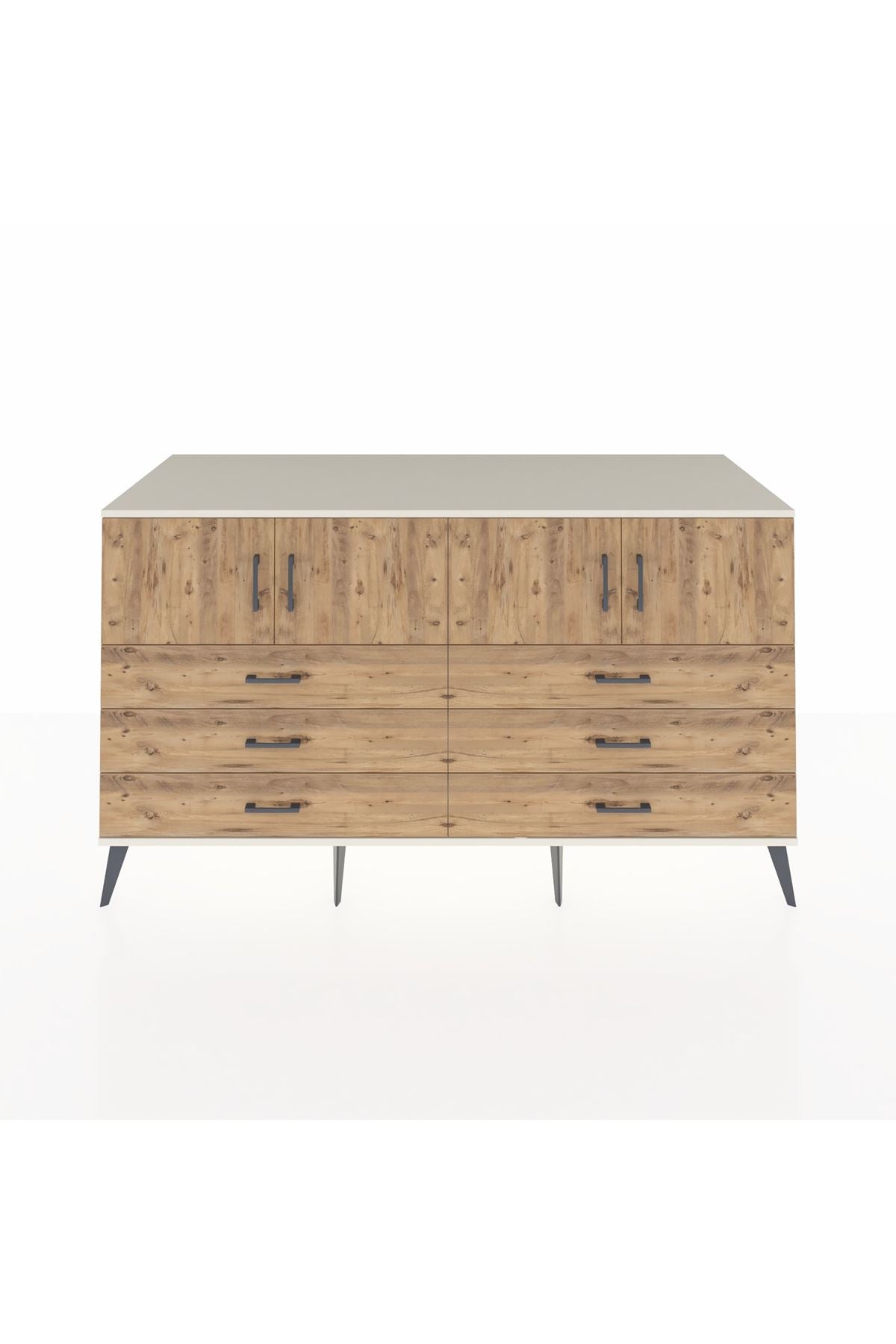 Kronos Konsol 2 Raflı 6 Çekmeceli 4 Kapaklı 176x59x99 Aytaşı-Çam