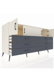 Kronos Konsol 2 Raflı 6 Çekmeceli 4 Kapaklı 176x59x99 Aytaşı-Aytaşı/Antrasit