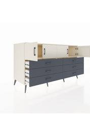 Kronos Konsol 2 Raflı 6 Çekmeceli 4 Kapaklı 176x59x99 Aytaşı-Aytaşı/Antrasit