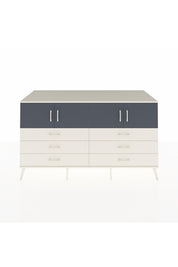 Kronos Konsol 2 Raflı 6 Çekmeceli 4 Kapaklı 176x59x99 Aytaşı-Antrasit/Aytaşı