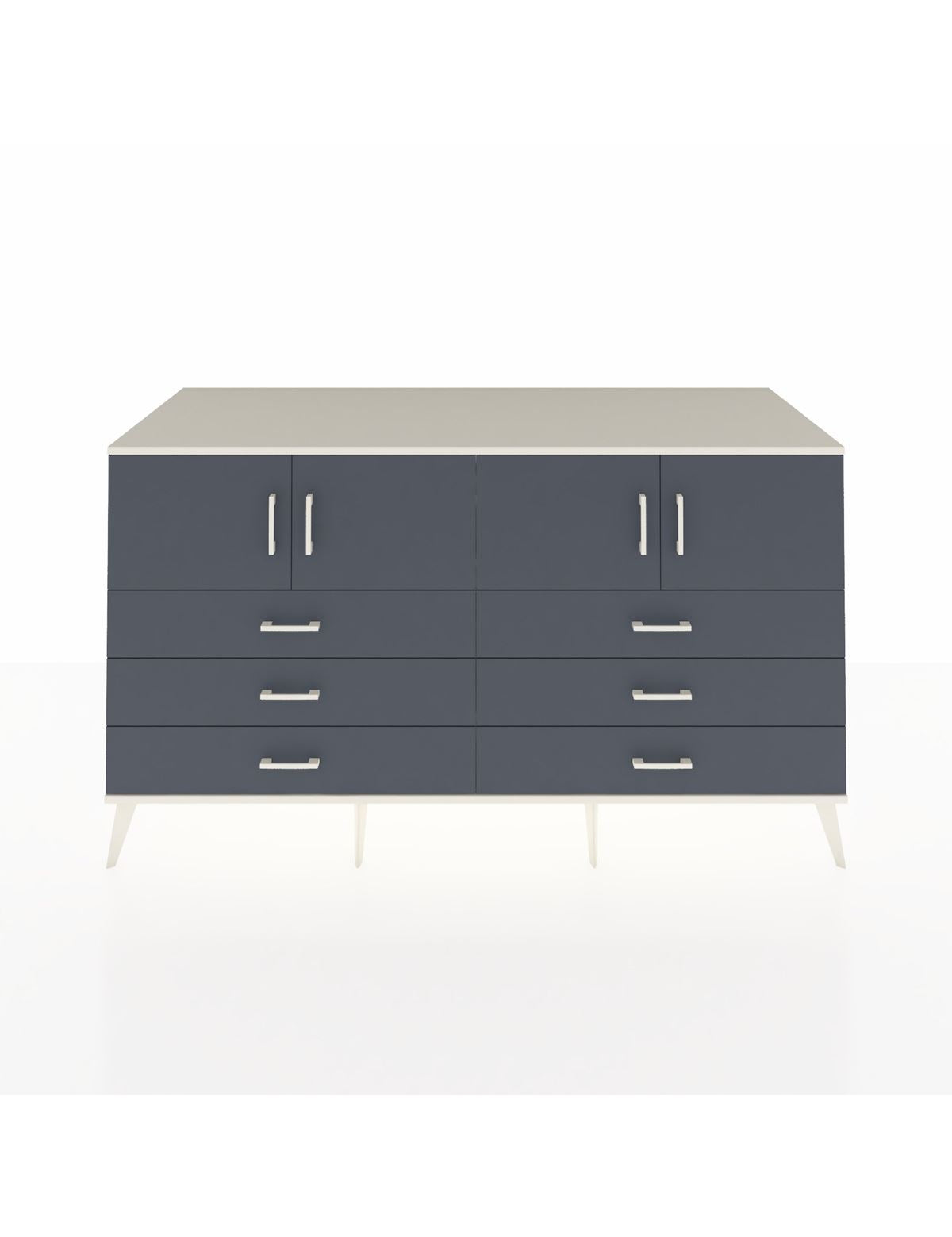 Kronos Konsol 2 Raflı 6 Çekmeceli 4 Kapaklı 176x59x99 Aytaşı-Antrasit