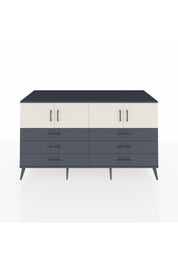 Kronos Konsol 2 Raflı 6 Çekmeceli 4 Kapaklı 176x59x99 Antrasit-Aytaşı/Antrasit