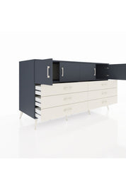 Kronos Konsol 2 Raflı 6 Çekmeceli 4 Kapaklı 176x59x99 Antrasit-Antrasit/Aytaşı