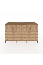 Kronos Konsol 2 Raflı 6 Çekmeceli 4 Kapaklı 176x59x99 Çam-Çam