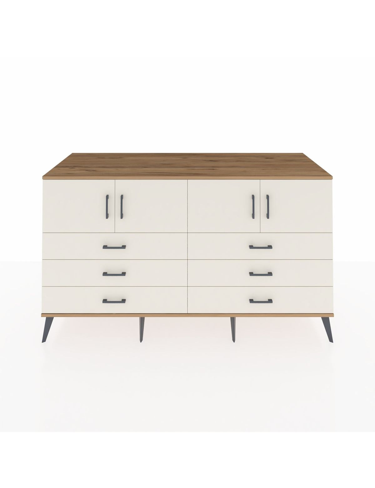 Kronos Konsol 2 Raflı 6 Çekmeceli 4 Kapaklı 176x59x99 Çam-Aytaşı