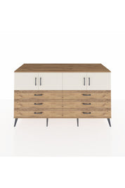 Kronos Konsol 2 Raflı 6 Çekmeceli 4 Kapaklı 176x59x99 Çam-Aytaşı/Çam