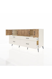 Kronos Konsol 2 Raflı 4 Çekmeceli 4 Kapaklı 176x59x99 Aytaşı-Çam/Aytaşı