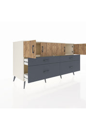 Kronos Konsol 2 Raflı 4 Çekmeceli 4 Kapaklı 176x59x99 Aytaşı-Çam/Antrasit