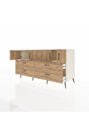 Kronos Konsol 2 Raflı 4 Çekmeceli 4 Kapaklı 176x59x99 Aytaşı-Çam