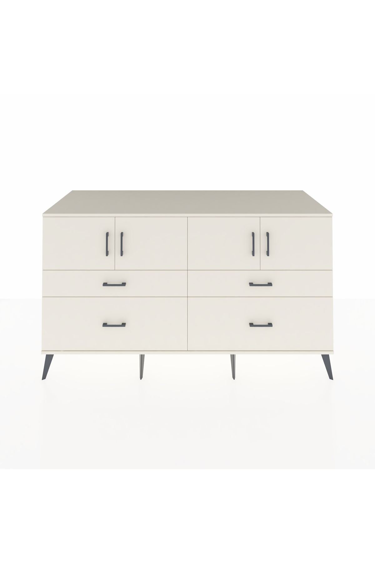 Kronos Konsol 2 Raflı 4 Çekmeceli 4 Kapaklı 176x59x99 Aytaşı-Aytaşı