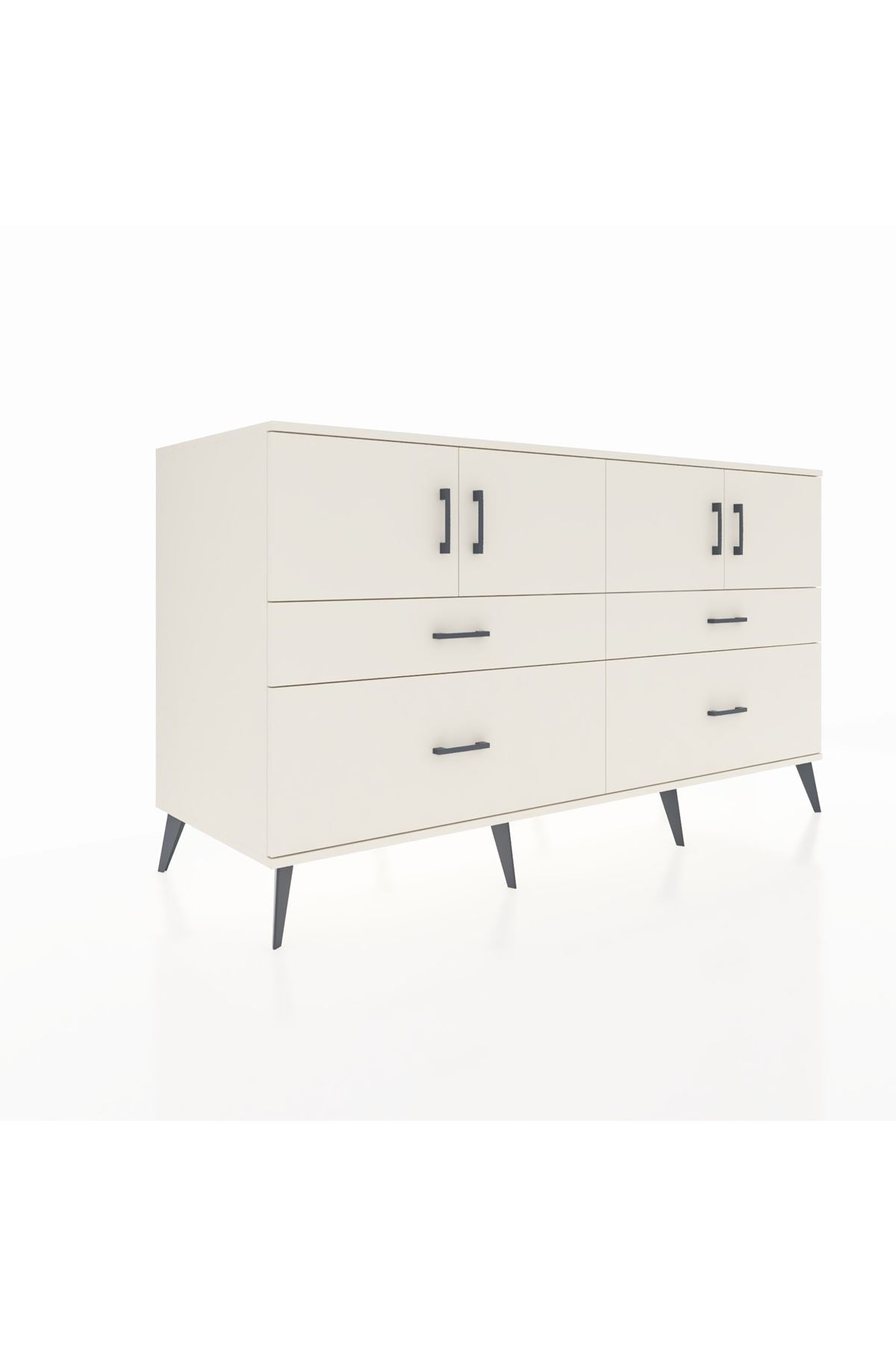 Kronos Konsol 2 Raflı 4 Çekmeceli 4 Kapaklı 176x59x99 Aytaşı-Aytaşı