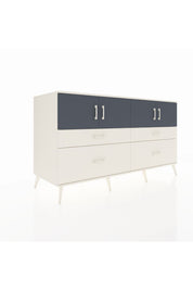 Kronos Konsol 2 Raflı 4 Çekmeceli 4 Kapaklı 176x59x99 Aytaşı-Antrasit/Aytaşı