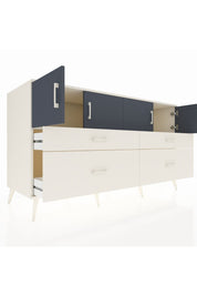 Kronos Konsol 2 Raflı 4 Çekmeceli 4 Kapaklı 176x59x99 Aytaşı-Antrasit/Aytaşı