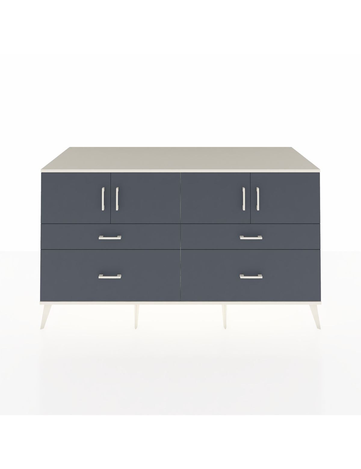 Kronos Konsol 2 Raflı 4 Çekmeceli 4 Kapaklı 176x59x99 Aytaşı-Antrasit