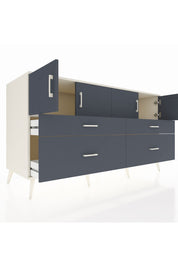 Kronos Konsol 2 Raflı 4 Çekmeceli 4 Kapaklı 176x59x99 Aytaşı-Antrasit