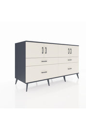 Kronos Konsol 2 Raflı 4 Çekmeceli 4 Kapaklı 176x59x99 Antrasit-Aytaşı