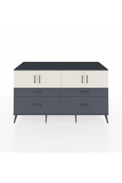 Kronos Konsol 2 Raflı 4 Çekmeceli 4 Kapaklı 176x59x99 Antrasit-Aytaşı/Antrasit