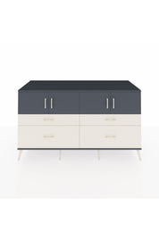 Kronos Konsol 2 Raflı 4 Çekmeceli 4 Kapaklı 176x59x99 Antrasit-Antrasit/Aytaşı