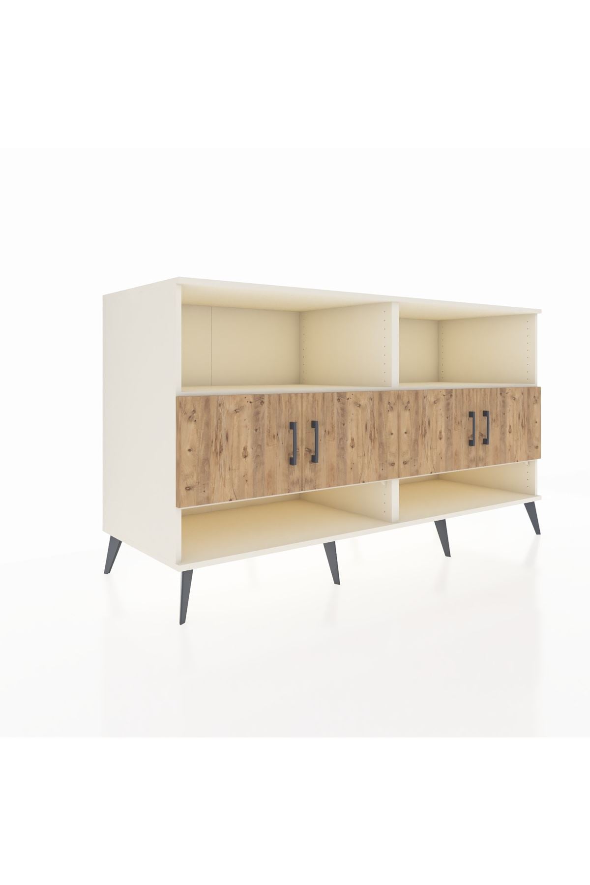 Kronos Konsol 4 Raflı 4 Kapaklı 176x59x99 Aytaşı-Çam/Aytaşı