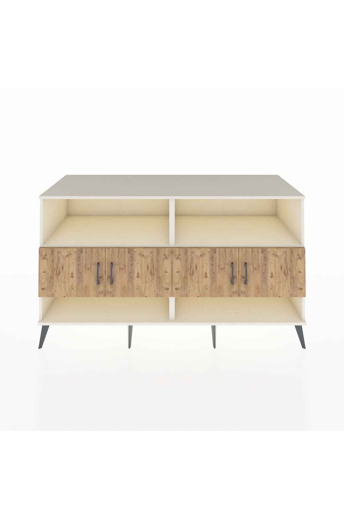 Kronos Konsol 4 Raflı 4 Kapaklı 176x59x99 Aytaşı-Çam/Antrasit