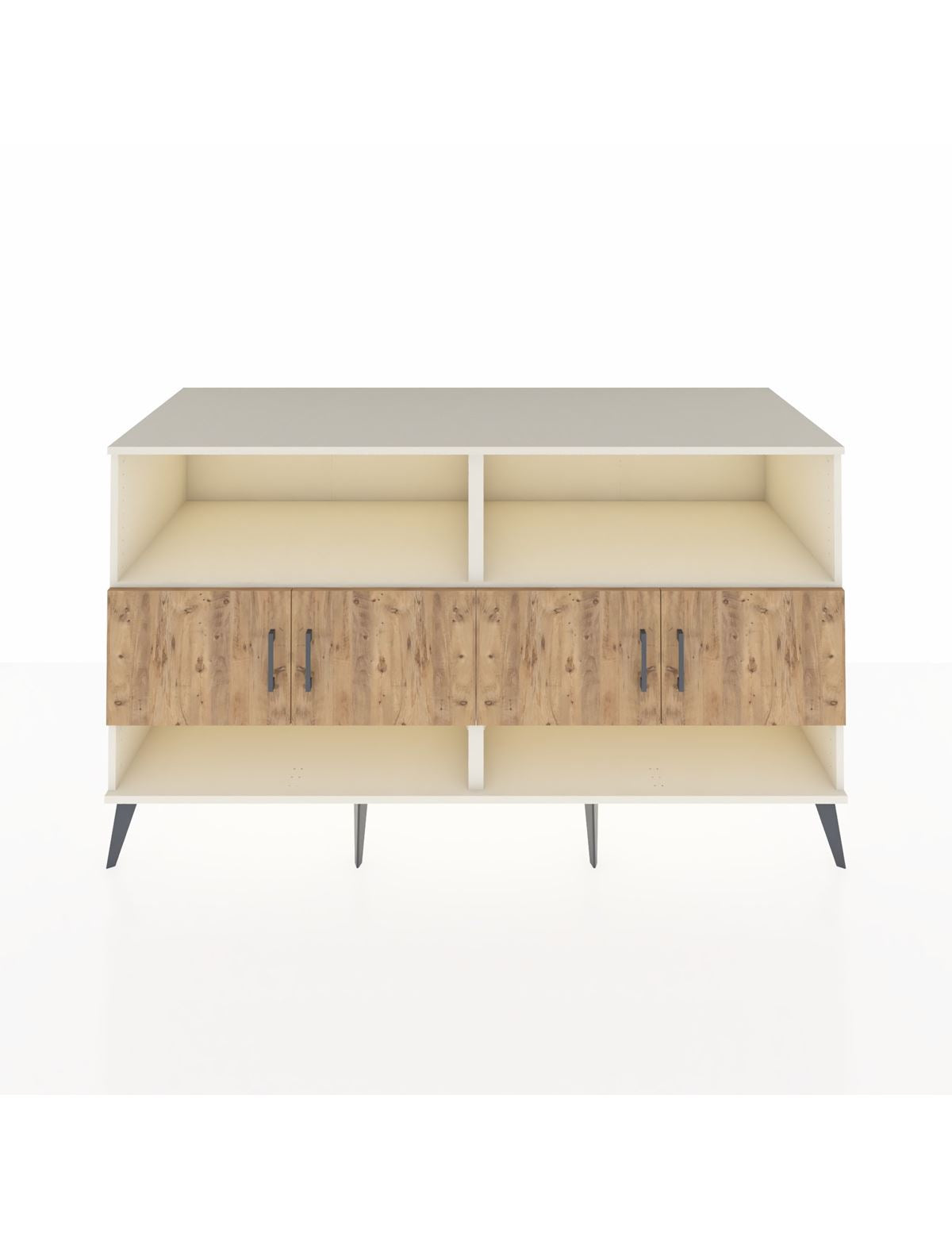 Kronos Konsol 4 Raflı 4 Kapaklı 176x59x99 Aytaşı-Çam