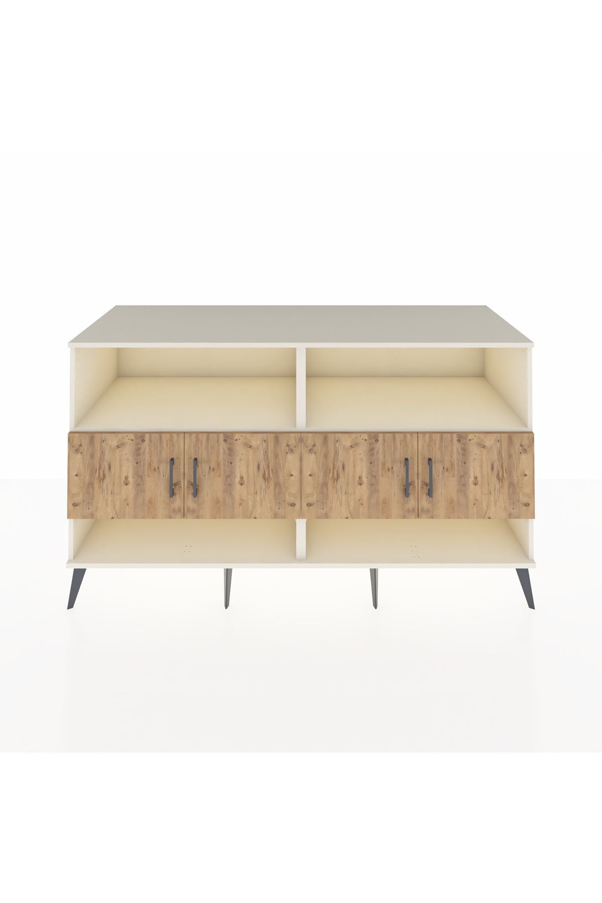 Kronos Konsol 4 Raflı 4 Kapaklı 176x59x99 Aytaşı-Çam